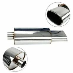 O'Reilly Auto Parts – Stainless Steel Exhaust Muffler 2.5" Inlet 5.5" x 2.75" Outlet Square Oval Tip