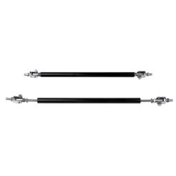 O'Reilly Auto Parts – Black Adjustable Forward Bumper Lip Splitter Strut Rod Tie Support Bars (E10493601CP)For Univer – 2 Piece