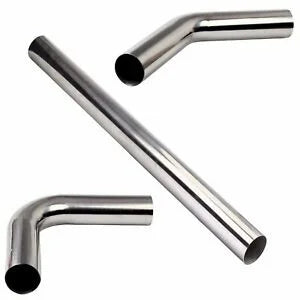 O'Reilly Auto Parts – 3" 76mm OD Stainless Steel Straight 45 90 Degree Exhaust Piping Pipe Tubes Bundle