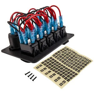 O'Reilly Auto Parts – 5 Gang Waterproof LED Toggle Switch Control Panel Dual USB 12V for Auto Truck