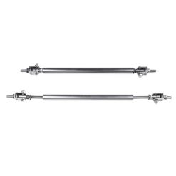 O'Reilly Auto Parts – Pair Silver Bumper Adjustable Auto Lip Splitter Strut Rod Tie Bars(E10494101CP"For Universal – 2 Piece