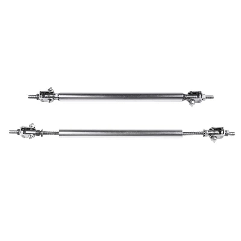 O'Reilly Auto Parts – Pair Silver Bumper Adjustable Auto Lip Splitter Strut Rod Tie Bars(E10494101CP"For Universal – 2 Piece