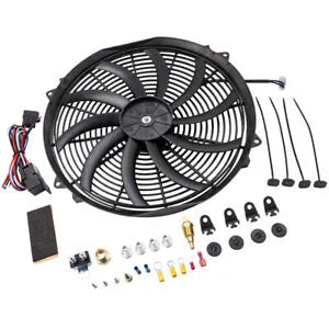 O'Reilly Auto Parts – 16" Inch Electric Radiator Fan 80w 3000+ CFM Thermostat Relay Bundle
