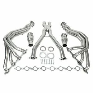 O'Reilly Auto Parts – Long Tube 1 7/8" Exhaust Headers System X Pipe Bundle for 97-04 Chevy Corvette 5.7L
