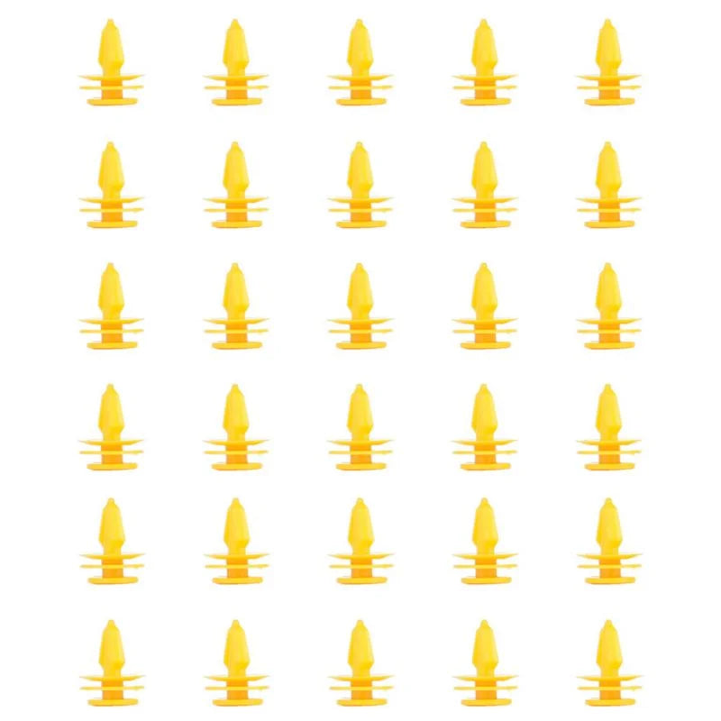 O'Reilly Auto Parts – Nylon Yellow fender bumper fastener Auto clips(6507686-AA) -30 Piece