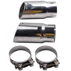 O'Reilly Auto Parts – Stainless Steel Exhaust Tip 2.5" Inlet 3"Outlet 6"Long Angle Cut Truck Tailpipe