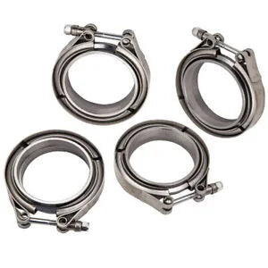 O'Reilly Auto Parts – Four 3" V-Band Clamp Flange Bundle for Turbo Exhaust Down-pipe Stainless Steel