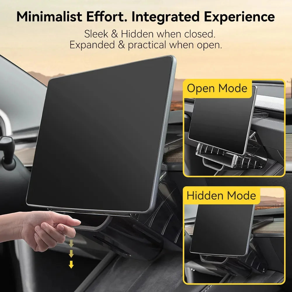 O'Reilly Auto Parts – Under Screen Storage Organizer for Tesla Model 3 Highland 2024-2026/ Y Juniper 2025-2026 Hidden Magnetic Center Console Organizer Tray - Image 3