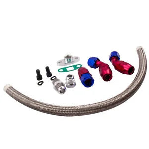 O'Reilly Auto Parts – 10AN Turbo Steel Oil Drain Return Line Assembly for T3 T4 T04E T70 T60 T61 AN10