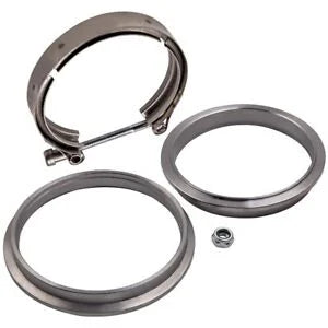 O'Reilly Auto Parts – 4" Turbo / Intercooler Exhaust Downpipe Pipe V-Band Clamp/Clamps +Weld-on Flange