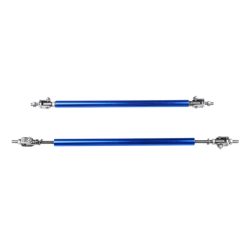 O'Reilly Auto Parts – Blue Adjustable Forward Bumper Lip Splitter Strut Rod Tie Bars(E10494001CP) for Mustang – 2 Piece