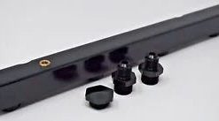 O'Reilly Auto Parts – K Series Black Center Feed Fuel Rail Honda/Acura K20 K24 KSwap Civic Rsx Integra