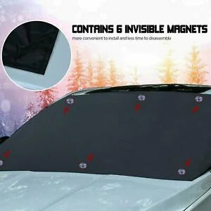 O'Reilly Auto Parts – Snow Frost Ice Magnetic Sun Protector Truck Scraper Winter Auto Windshield Protector