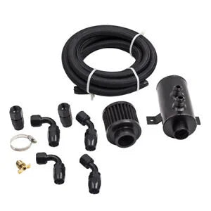 O'Reilly Auto Parts – Aluminum Baffled Motor Engine Oil Catch Can 0.75L W/ 45 Degree Hose Fitting