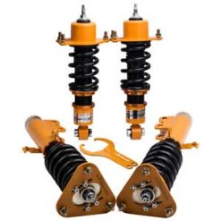 O'Reilly Auto Parts – Gold Full Coilover Struts Shock Suspension Bundle for 2005-2010 Scion Tc Adj Height