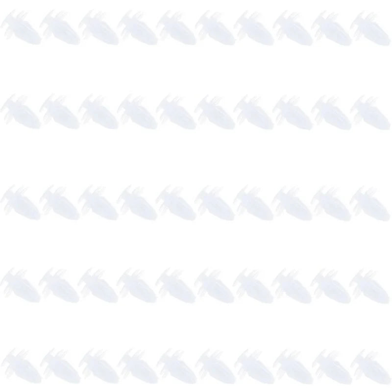 O'Reilly Auto Parts – Nylon White fender bumper fastener Auto clips(94858299) – 50Piece