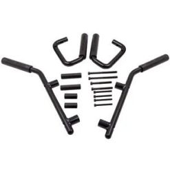O'Reilly Auto Parts – Metal Red Front & Rear Steel Grab Bar Handles Bundle for Jeep Wrangler JK 2007-2018