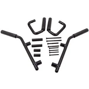 O'Reilly Auto Parts – Metal Red Front & Rear Steel Grab Bar Handles Bundle for Jeep Wrangler JK 2007-2018