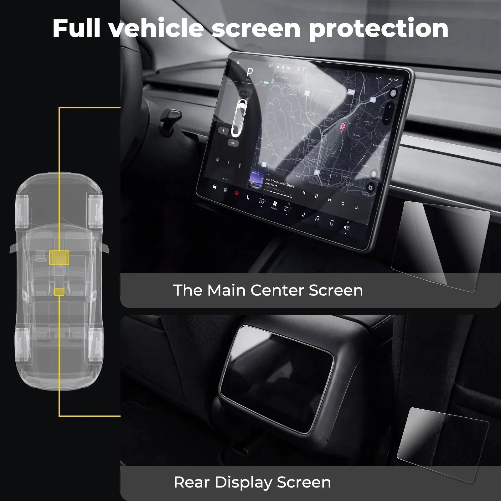 O'Reilly Auto Parts – Tempered Glass Screen Protector (15.4 inch) for Tesla Model 3 Highland 2024-2026/ Y Juniper 2025 Auto Add-ons - Image 5