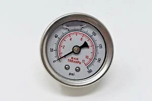 O'Reilly Auto Parts – Fuel Pressure Regulator Gauge 0-160 Psi Bar Liquid Fill Chrome Fuel Oil Rail USA