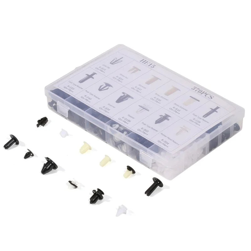 O'Reilly Auto Parts – 370pcs Clip Trim Car Body Push Retainer Pin Rivet Panel Moulding Assortments Bundle