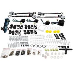 O'Reilly Auto Parts – 4 Window Roll Up Conversion Power Electric Universal Bundle w/ 4 Switches Car Auto
