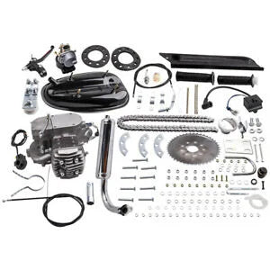O'Reilly Auto Parts – 80cc Bike Bicycle Motorized 2-Stroke Petrol Gas Motor Engine DIY Bundle Silver