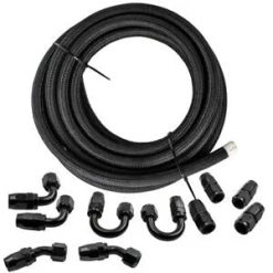 O'Reilly Auto Parts – AN10 -10AN Fitting Stainless Steel Nylon Braided Oil Fuel Hose Line Adapter 20FT