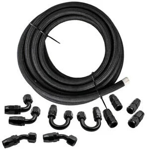 O'Reilly Auto Parts – AN10 -10AN Fitting Stainless Steel Nylon Braided Oil Fuel Hose Line Adapter 20FT