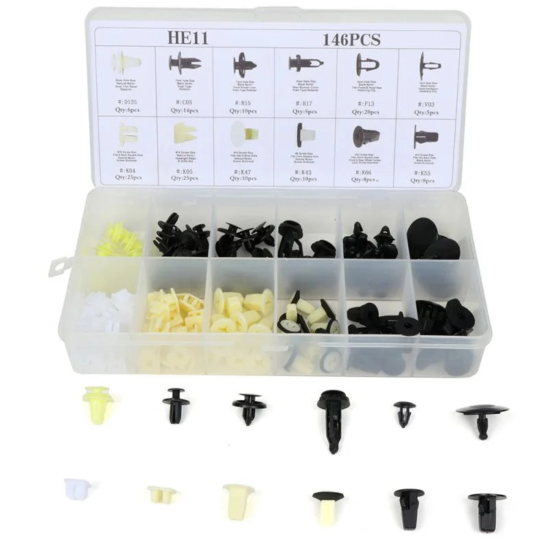 O'Reilly Auto Parts – Car Push Pin Rivet Trim Clip Panel Retainer Bundle for Toyota -146 Pcs