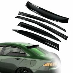O'Reilly Auto Parts – 5X Window Visor & Back Roof Visor for Honda Civic 4DR Sedan Mugen Style Wavy
