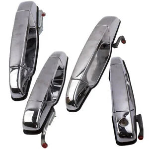 O'Reilly Auto Parts – 4x LH RH Forward Back Chrome Outside Door Handle for Escalade Silverado Tahoe