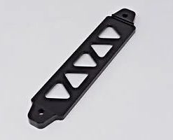 O'Reilly Auto Parts – Billet Aluminum Auto Battery Tie Down Mount Bracket Brace Bar (220mm/190mm) Black