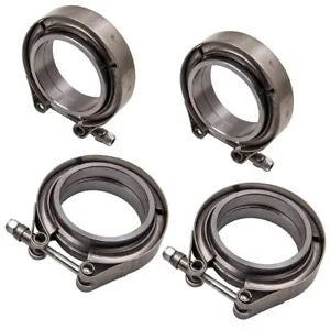 O'Reilly Auto Parts – 4pcs Steel 2.5 Inch V-band Flange & Clamp Bundle for Turbo Charger Down Pipe Tube