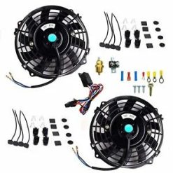 O'Reilly Auto Parts – 2X 7" Electric Radiator Cooling Fan+3/8" Probe Ground Thermostat Switch Bundle BK
