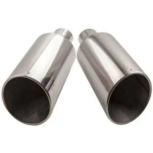 O'Reilly Auto Parts – 2x Weld On 8"Outlet -4"Inlet -18"Length Angle Cut Stainless Steel Exhaust Tip