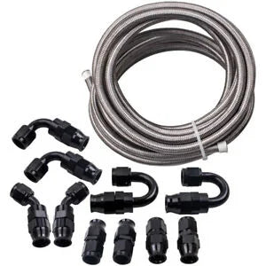 O'Reilly Auto Parts – AN6 -6AN Stainless Steel PTFE Braided Fuel Hose End Oil Line Bundle 20Feet 6M
