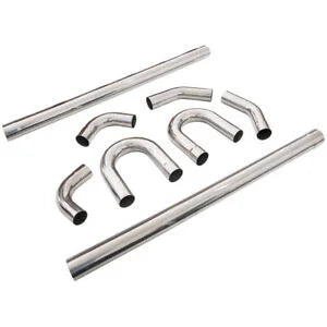 O'Reilly Auto Parts – 8PCS Universal 3" 76mm Exhaust Tubing Mandrel Bend Pipe Straight U-Bend Bundle