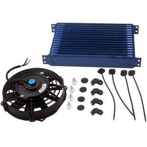 O'Reilly Auto Parts – New AN10 15 Row Engine Transmission Aluminum Oil Cooler And 7" Electric Fan Kits