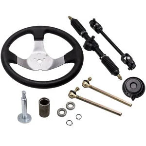 O'Reilly Auto Parts – Steering Wheel Assbly Bundle Fit for 110cc Go Kart Tie Rod Rack Adjustable Shaft