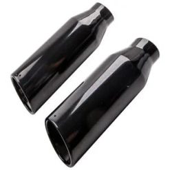 O'Reilly Auto Parts – 2.5" Inlet Exhaust tip 4" Outlet 12" Long bolt on Pipe Tailpipe for Truck Black