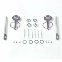 O'Reilly Auto Parts – Siliver Mount Bonnet Hood Pin Lock Latch Bundle Universal Racing Sport Car Alloy