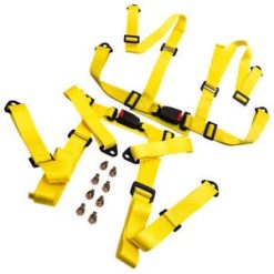 O'Reilly Auto Parts – Pair Universal 4 Point Buckle Racing Seat Belt Safety Harness w/ Buckle Yellow
