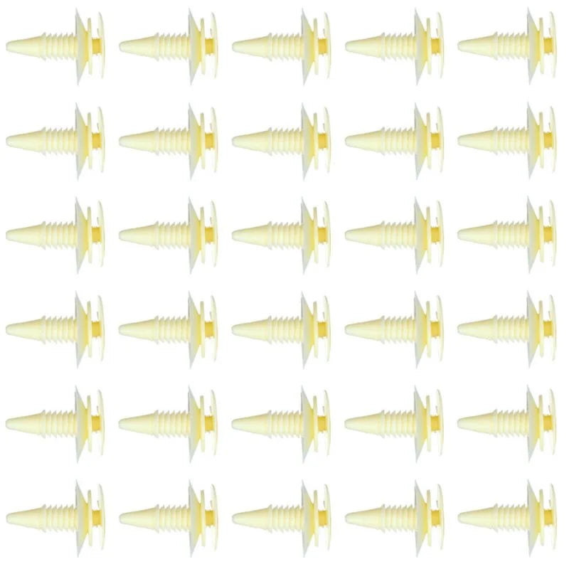O'Reilly Auto Parts – Nylon White fender bumper fastener Auto clips(3065575)- 30Piece