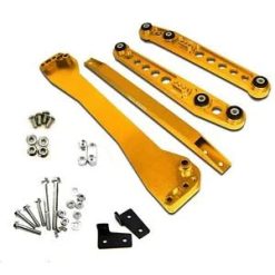 O'Reilly Auto Parts – Back Lower Control Arm+ Subframe Brace +Tie Bar for 96-00 Honda Civic EK Yellow