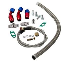 O'Reilly Auto Parts – T3T4 T3 T4 T60 T61 T70 GT45 T04E Oil Feed Line w/ Turbo Oil Drain Return Kits
