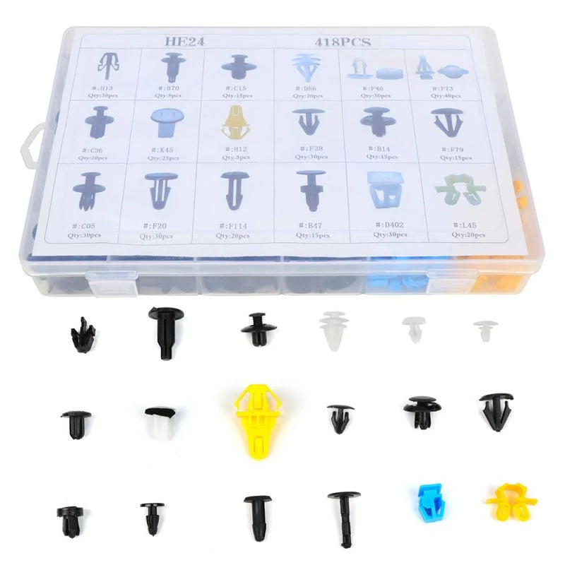 O'Reilly Auto Parts – 418 Clip Trim Panel Bumper Fender Retainer Assortment With Service Bundle for Honda