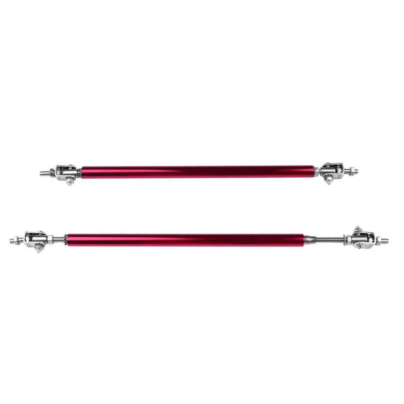 O'Reilly Auto Parts – Red Adjustable Forward Bumper Lip Splitter Rod Strut Tie Bar Support(E10493801CP) for Universal – 2 Piece