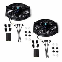 O'Reilly Auto Parts – 2PCS 10" Slim Fan Push Pull Electric Radiator Cooling 12V Universal Bundle BK New