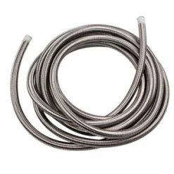 O'Reilly Auto Parts – 8.8AN Stainless Steel Braided Fuel / Oil Line Hose AN8 Silver 20 FT